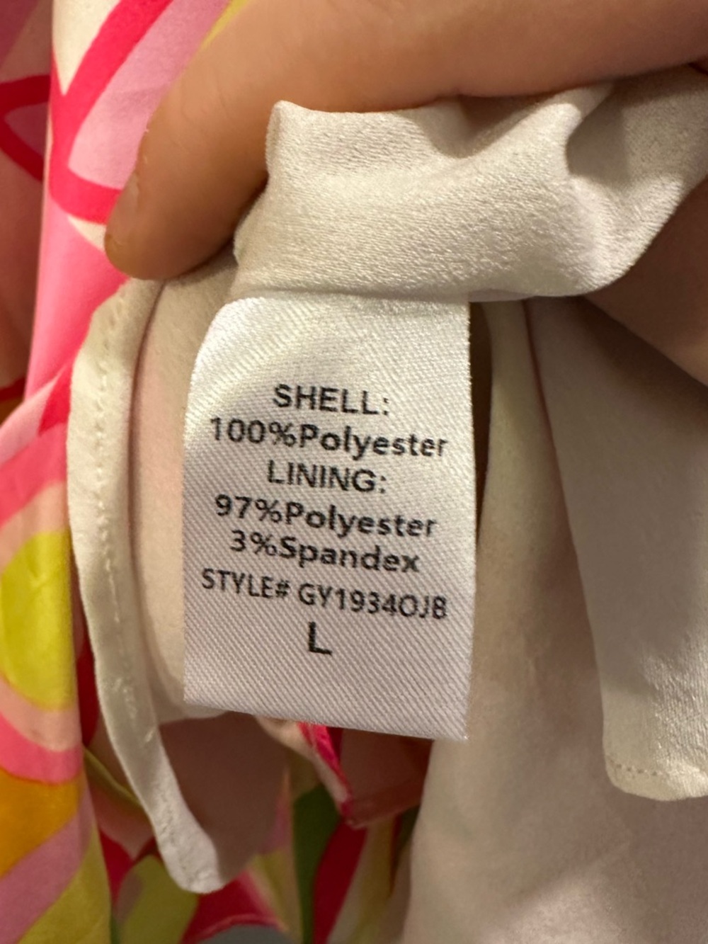 DO+BE Satin One Shoulder Ruched Abstract Floral Tropical Print Dress Size L - Picture 7 of 8